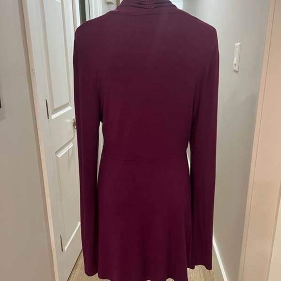 J Jill Low Cut Plum Long Sleeve Top - Picture 5 of 15
